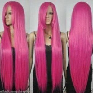 Pink Synthetic Hair Wig
